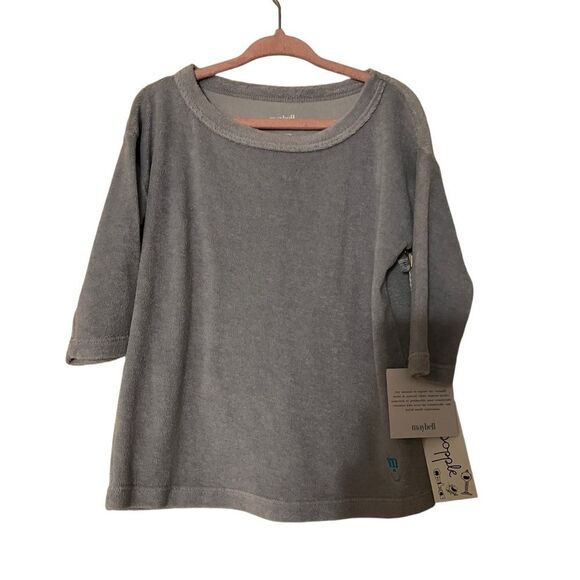 Maybell Studio Blue Terry Cloth 3/4 Sleeve Top Size 2-3 Years NWT - Picture 1 of 3